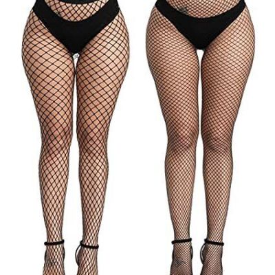 PERAMBRY Women's Fishnet Tights High Waist Fishnet Tights Black Fishnet Stock...